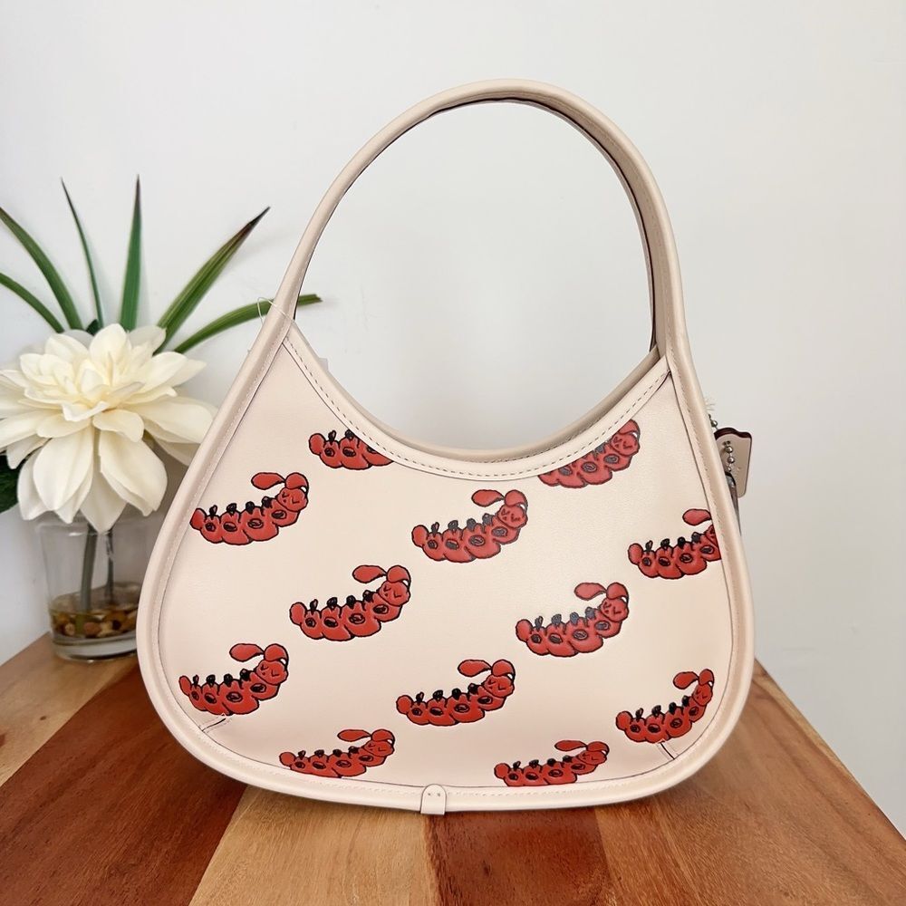 NWT Coach Ergo Bag In Coachtopia Leather With Sleepy Caterpillar Print
